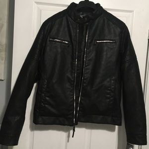Michael Kors Faux Leather Moto Jacket
